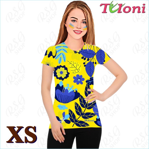 T-Shirt Tuloni mod. UA Des. 5 Gr. XS col. Blue-Yellow Art. TSH02-UA05-XS