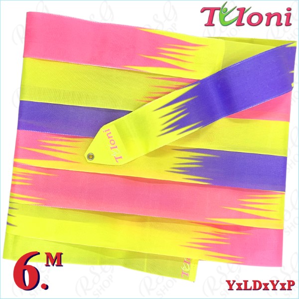 Лента Tuloni 6m mod. Zig-Zag col. Yellow-Lavander-Yellow-Pink T1316.ZG6