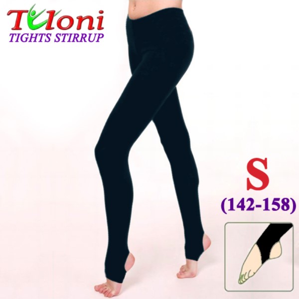 Dance Stirrup Tights Tuloni 100 DEN col. Black s. S (142-158) T0957-S