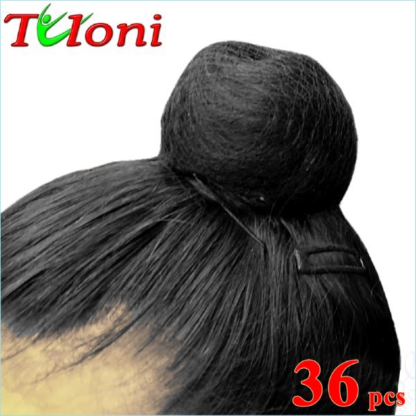 36 x Сетки-паутинки для волос Tuloni col. Black Art. T0976