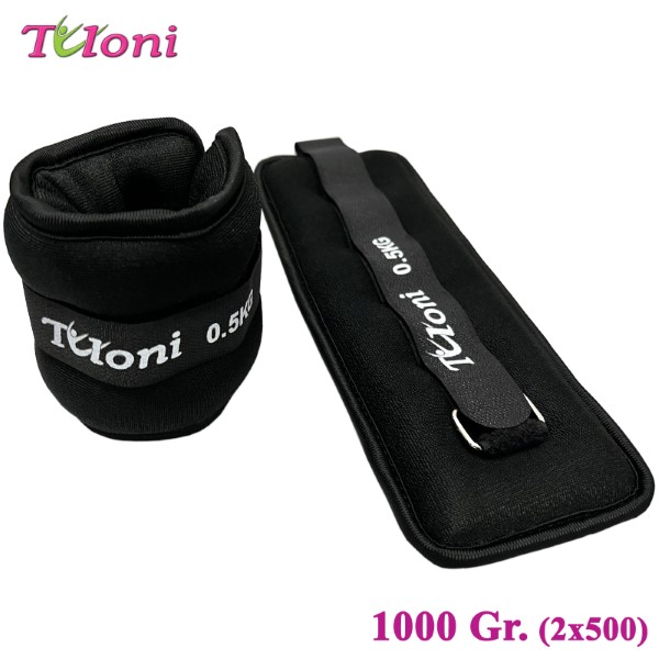 Ankle/wrist weights Tuloni pair 2 x 500 = 1000 gr. T0132-1000