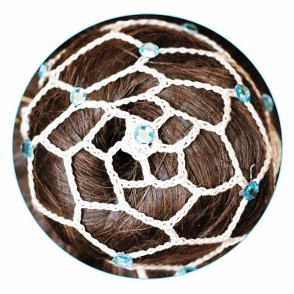 Elastic hair net Pastorelli Beige Chignon Aquamarine Art. 00645