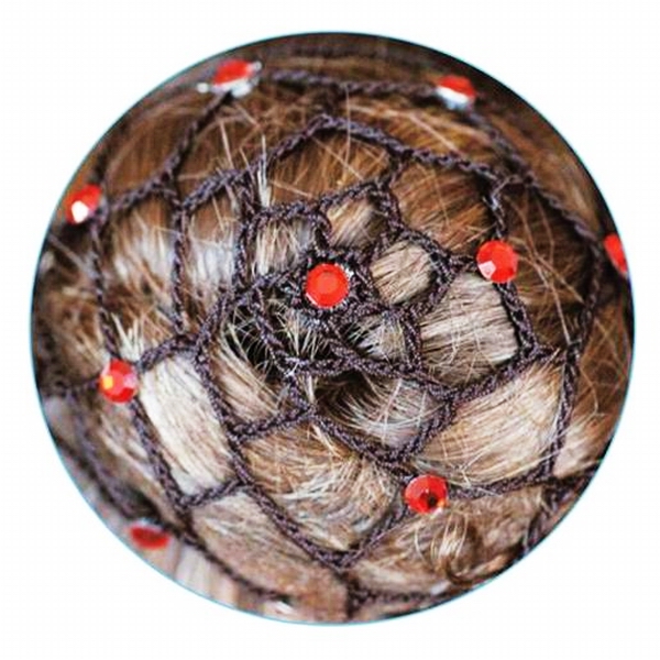 Elastic hair net Pastorelli Nero Chignon Rosso Siam Art. 00638